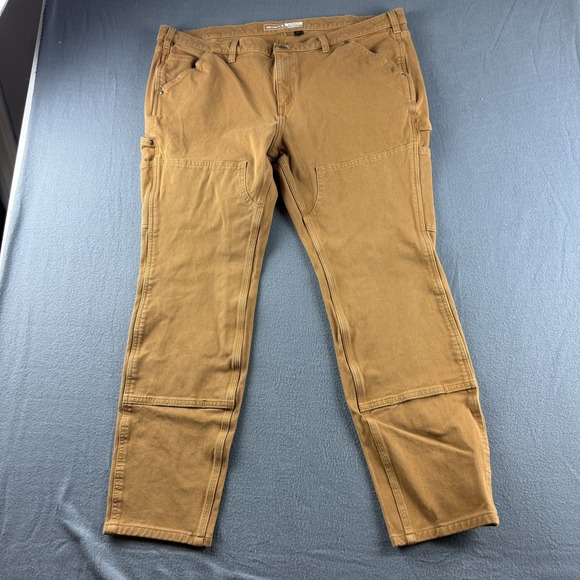 Carhartt Pants Women's 20W (42x30) Brown Double Knee Rugged Flex Twill 104296 - Picture 2 of 11
